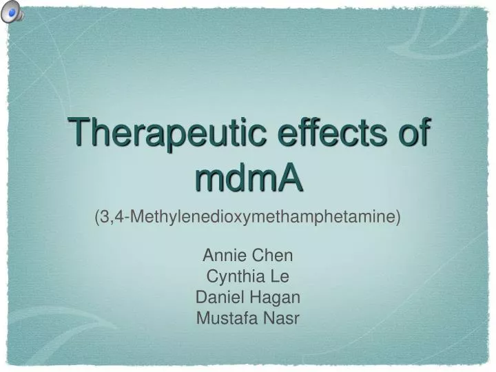 therapeutic effects of mdma