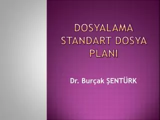 dosyalama standart dosya plani