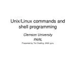 Unix/Linux commands and shell programming - slide 1