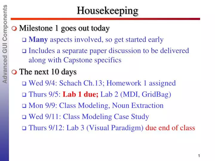 PPT - Housekeeping PowerPoint Presentation, Free Download - ID:4257253