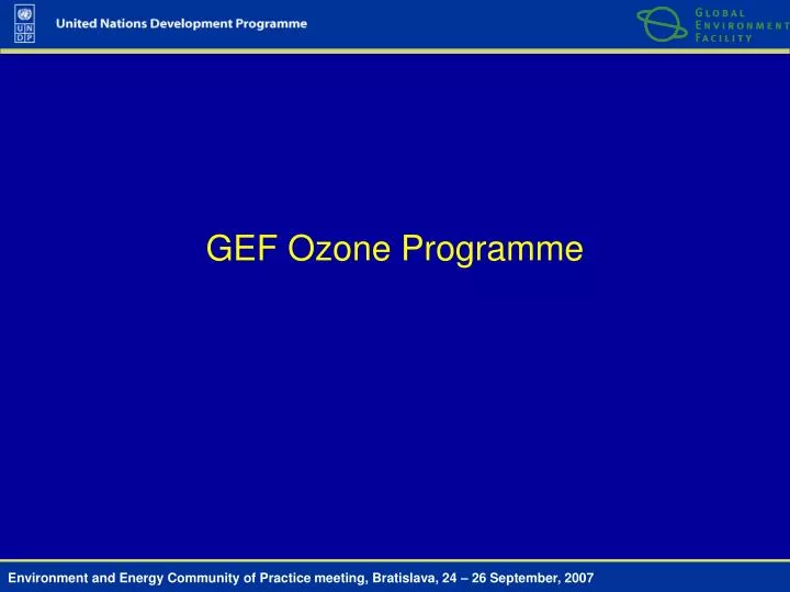 gef ozone programme