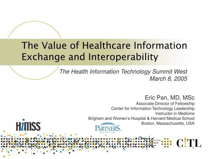 the value of healthcare information exchange and interoperability