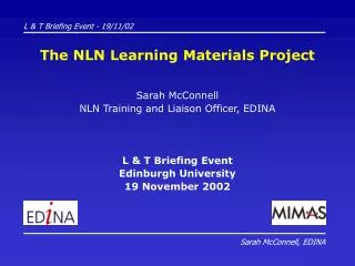 The NLN Learning Materials Project