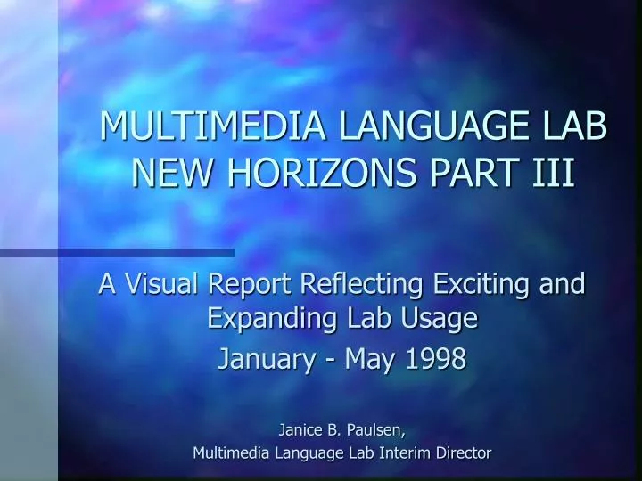 multimedia language lab new horizons part iii