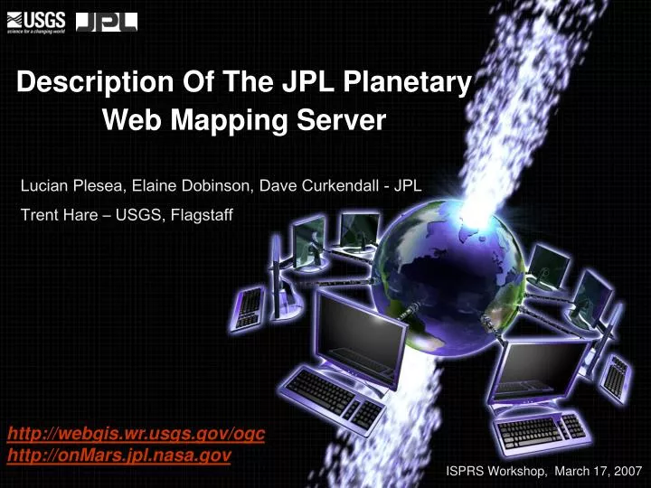 description of the jpl planetary web mapping server