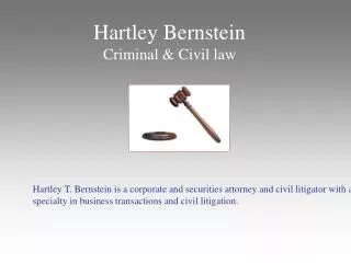 Hartley Bernstein - Criminal and Civil Law