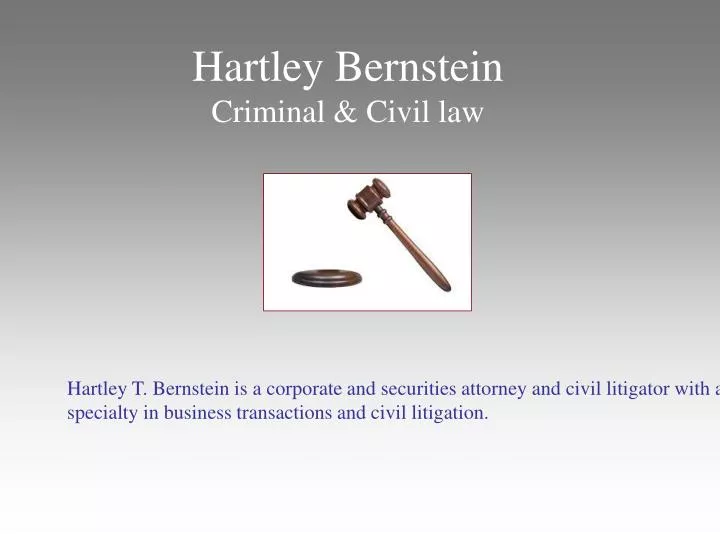 hartley bernstein criminal civil law