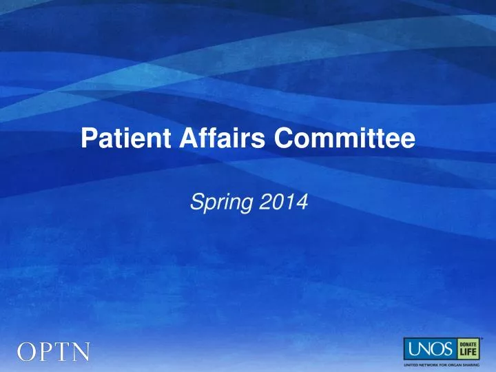 patient affairs committee