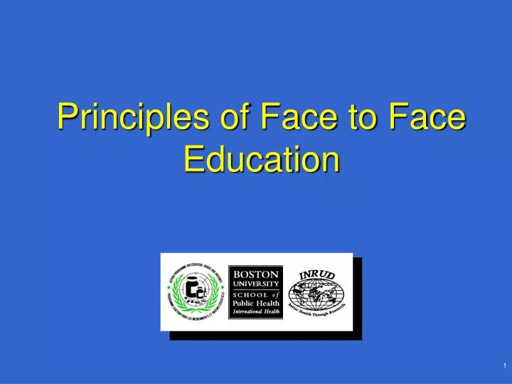 principles of face to face education