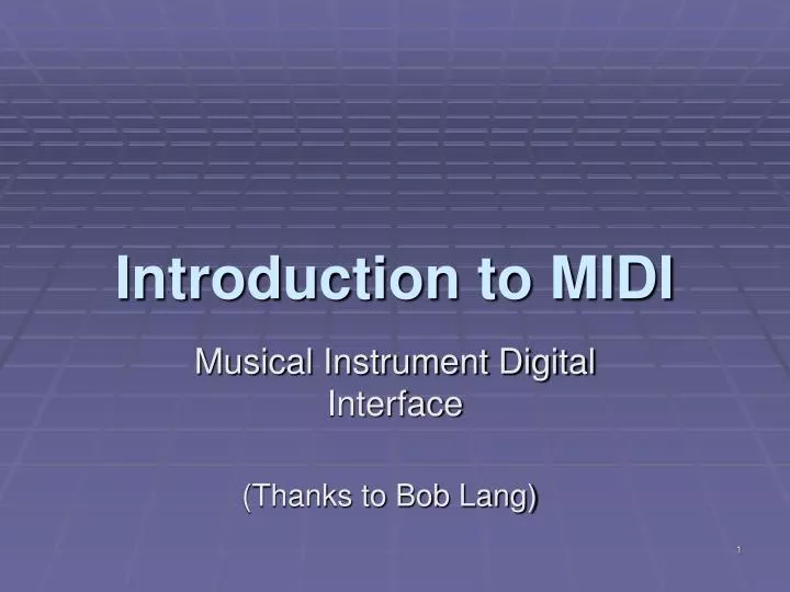 introduction to midi