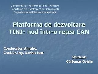 platforma de dez voltare tini nod ntr o re ea can