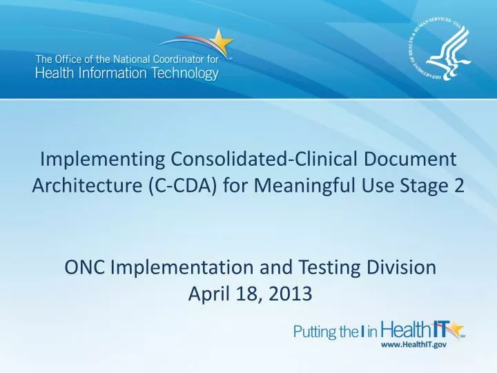 implementing consolidated clinical document architecture c cda for meaningful use stage 2
