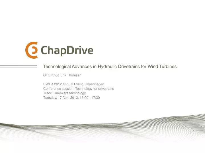 technological advances in hydraulic drivetrains for wind turbines