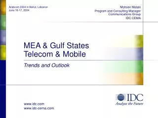 MEA &amp; Gulf States Telecom &amp; Mobile