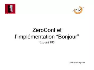 zeroconf et l impl mentation bonjour