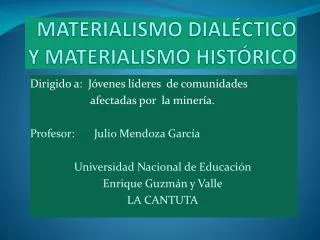 materialismo dial ctico y materialismo hist rico
