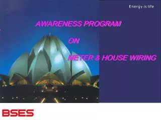 AWARENESS PROGRAM 		ON 		METER &amp; HOUSE WIRING