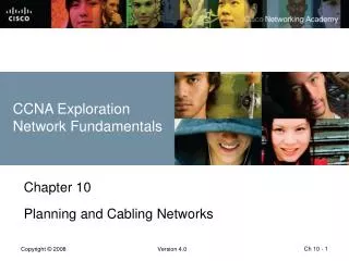 Chapter 10 Planning and Cabling Networks