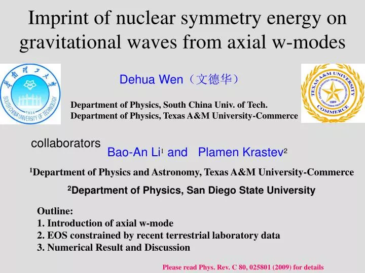 imprint of nuclear symmetry energy on gravitational waves from axial w modes
