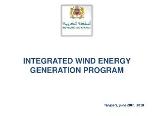 INTEGRATED WIND ENERGY GENERATION PROGRAM