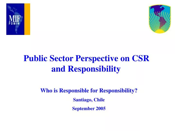 public sector perspective on csr and responsibility