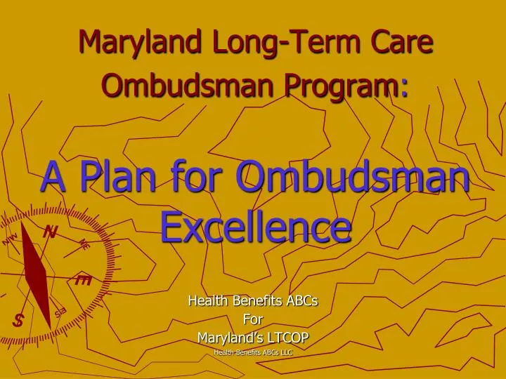 maryland long term care ombudsman program a plan for ombudsman excellence