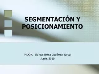segmentaci n y posicionamiento