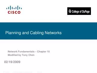 Planning and Cabling Networks