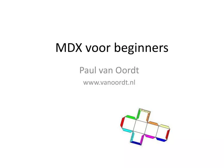 mdx voor beginners