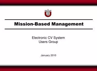 Mission-Based Management