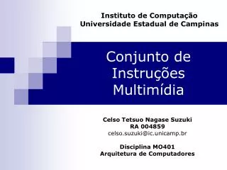conjunto de instru es multim dia