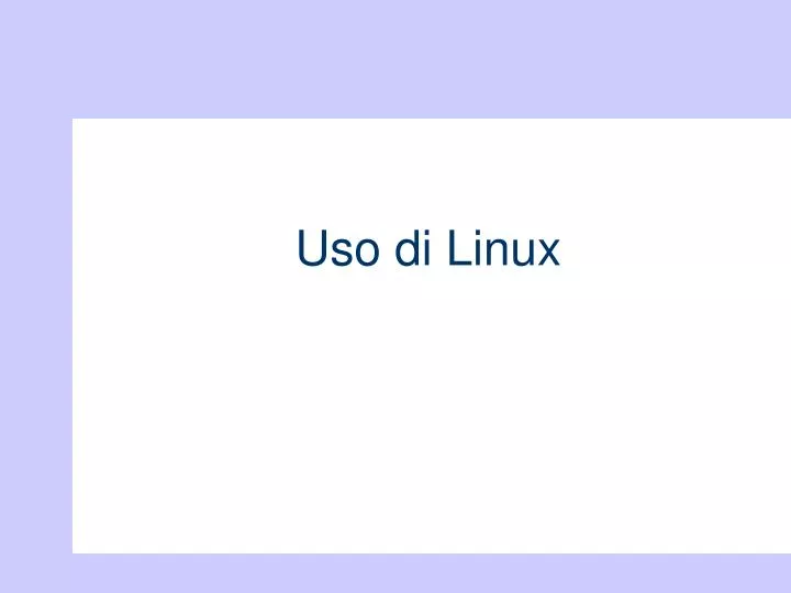 uso di linux