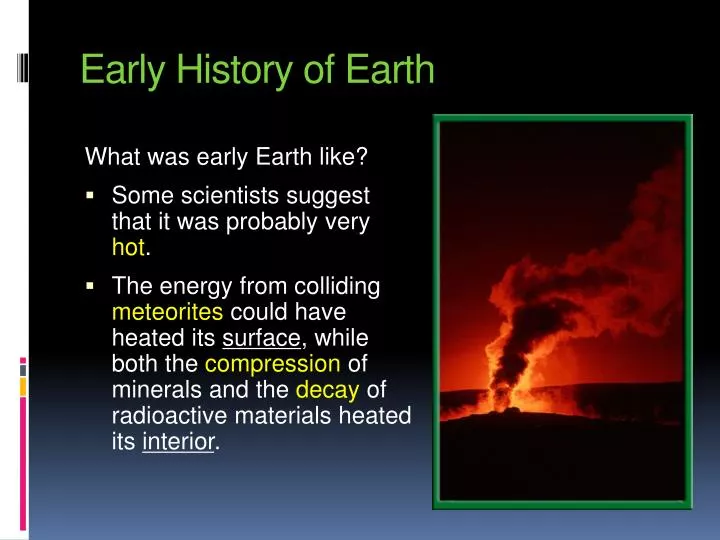 early history of earth