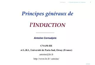principes g n raux de l i nduction