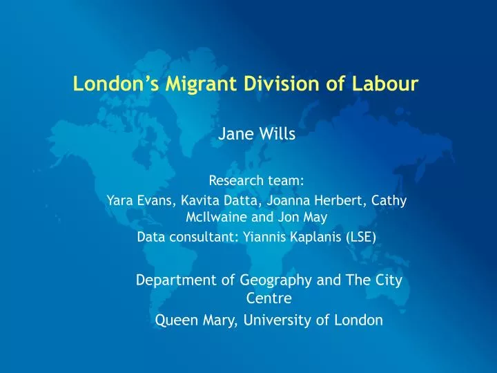 london s migrant division of labour
