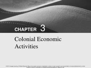 Colonial Economic Activities