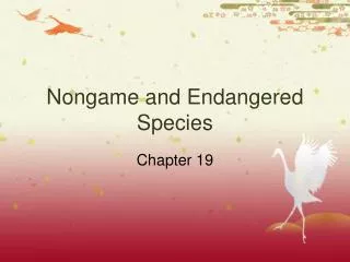 Nongame and Endangered Species