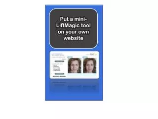 Put a mini- LiftMagic tool on your own website