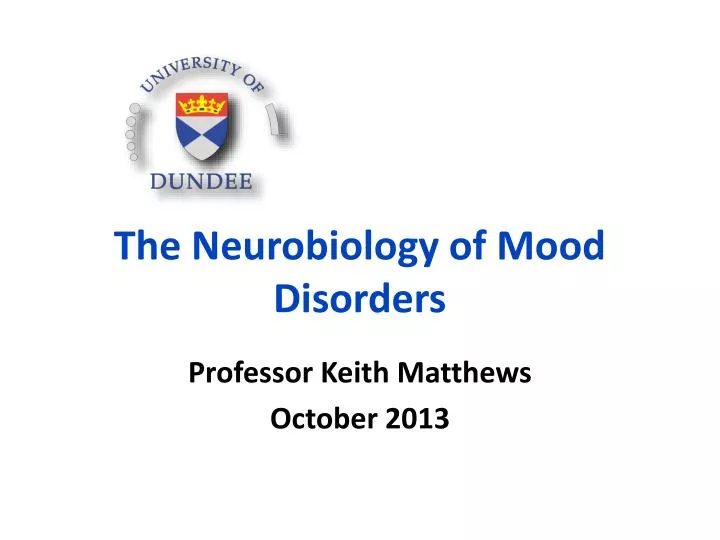 the neurobiology of mood disorders