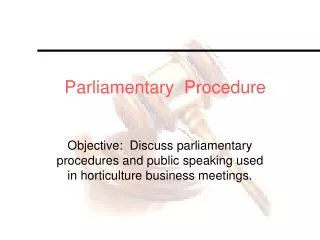 Parliamentary Procedure