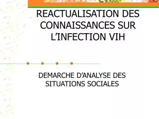 reactualisation des connaissances sur l infection vih