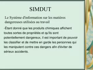 simdut