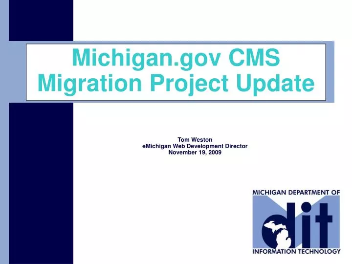 michigan gov cms migration project update