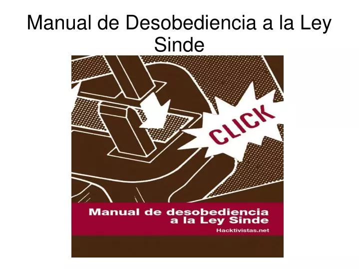 manual de desobediencia a la ley sinde