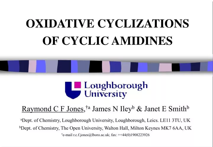oxidative cyclizations of cyclic amidines