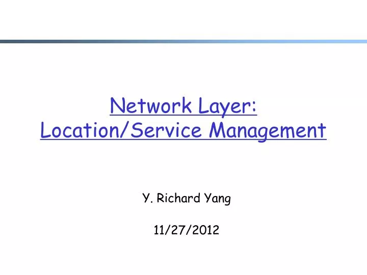 network layer location service management