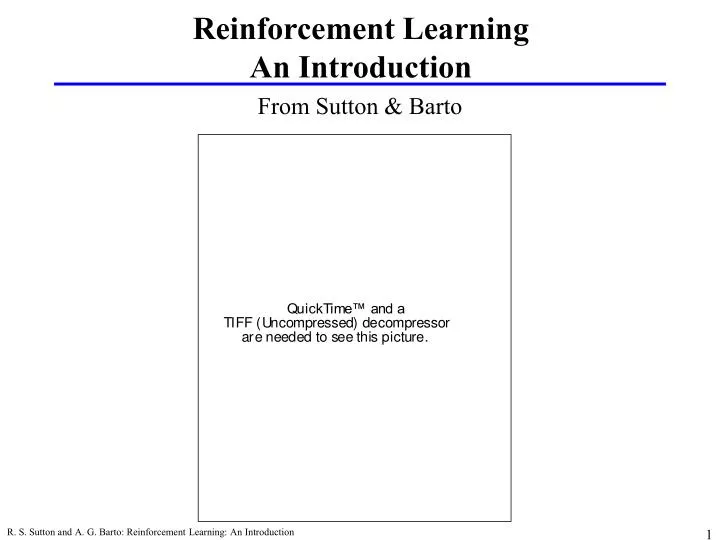 reinforcement learning an introduction