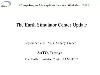 Computing in Atmospheric Science Workshop 2003