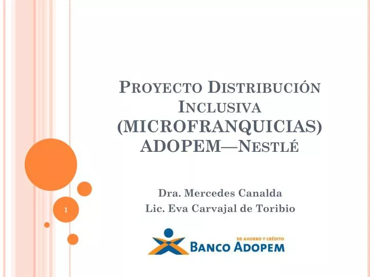 proyecto distribuci n inclusiva microfranquicias adopem nestl