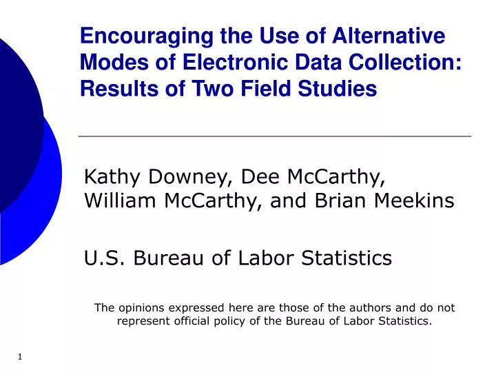 encouraging the use of alternative modes of electronic data collection results of two field studies